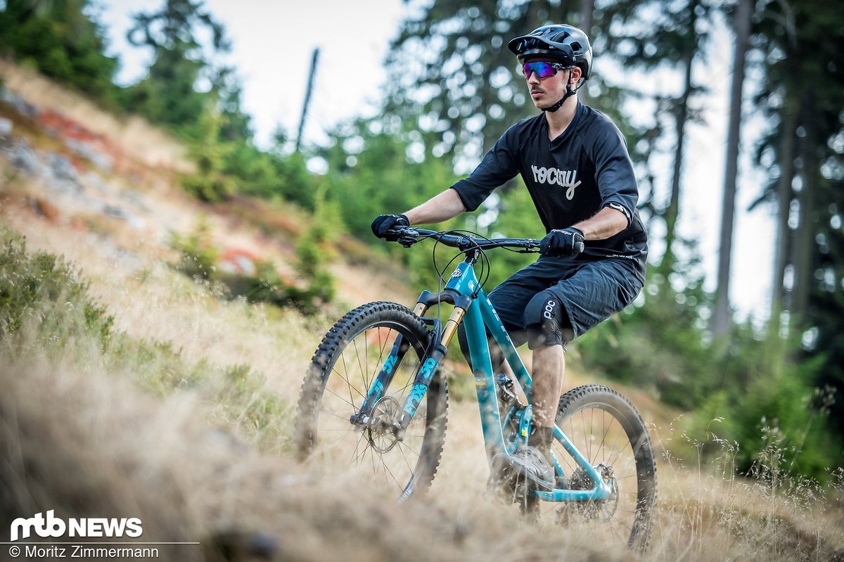 Bergauf klettert das Yeti SB5.5 sehr effizient Bergauf klettert das Yeti SB5.5 sehr effizient