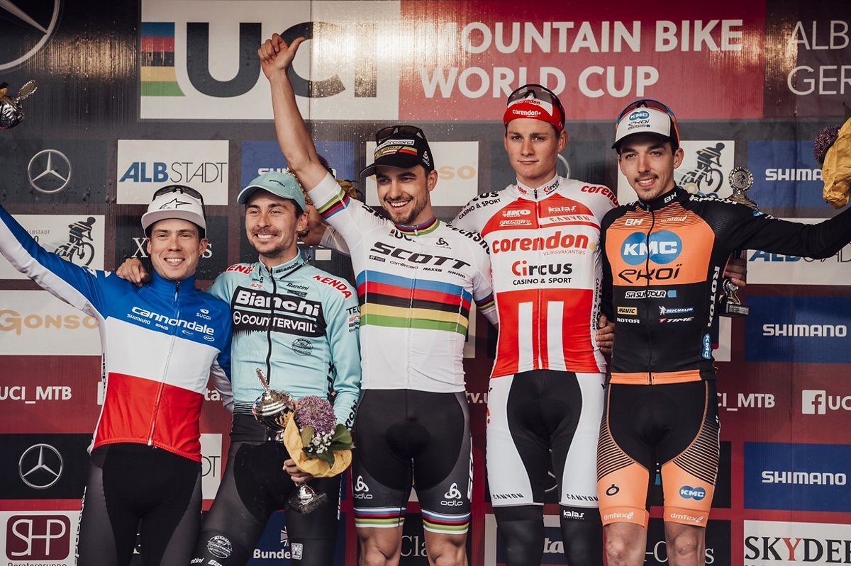 Das Podium der Herren in Albstadt im vergangenen Jahr Das Podium der Herren in Albstadt im vergangenen Jahr