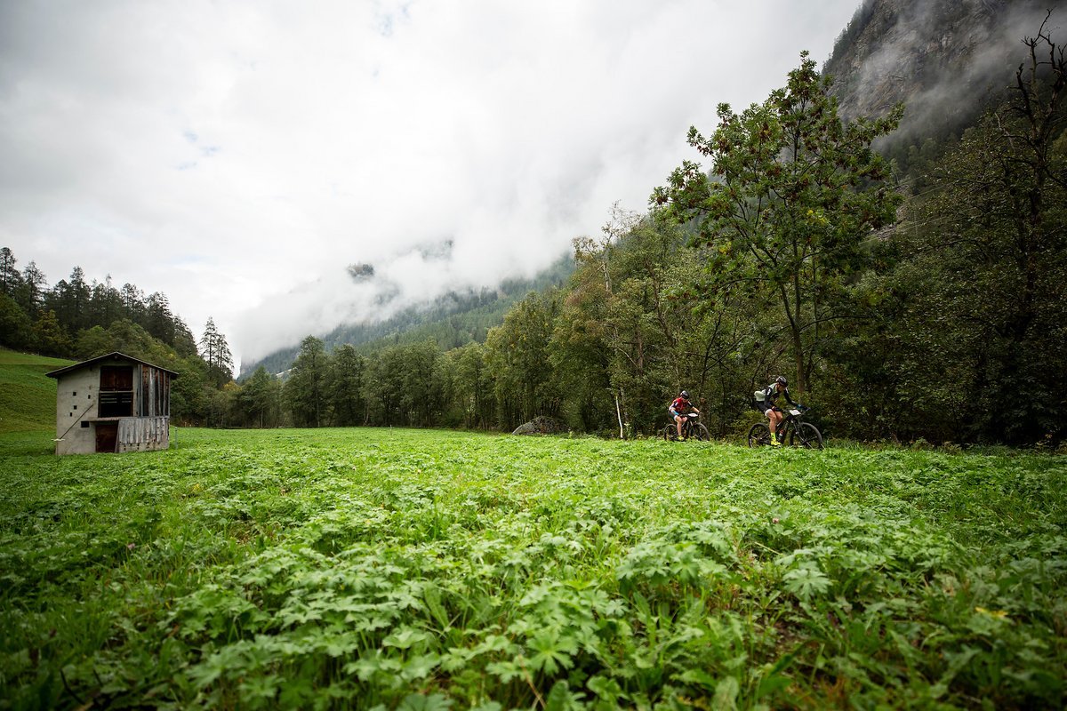 Riders during Stage 4 of the 2018 Perskindol Swiss Epic held from Grächen to Zermatt, Valais, Switzerland on 14 September 2018. Photo by Nick Muzik. PLEASE ENSURE THE APPROPRIATE CREDIT IS GIVEN TO THE PHOTOGRAPHER Riders during Stage 4 of the 2018 Perskindol Swiss Epic held from Grächen to Zermatt, Valais, Switzerland on 14 September 2018. Photo by Nick Muzik. PLEASE ENSURE THE APPROPRIATE CREDIT IS GIVEN TO THE PHOTOGRAPHER