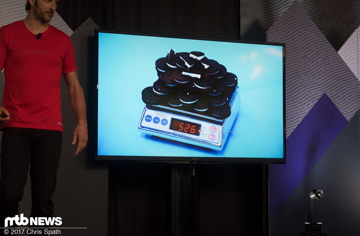 Visualisierung ist alles – soviele Oreos kann man in mit dem neuen Epic vor der Fahrt essen, ohne ein höheres Systemgewicht zu bekommen. Visualisierung ist alles – soviele Oreos kann man in mit dem neuen Epic vor der Fahrt essen, ohne ein höheres Systemgewicht zu bekommen.