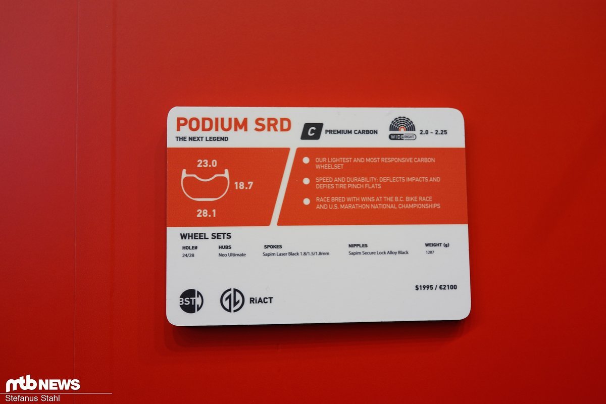 Der Preis des Podium SRD Laufradsatzes soll bei 1999 € liegen Der Preis des Podium SRD Laufradsatzes soll bei 1999 € liegen