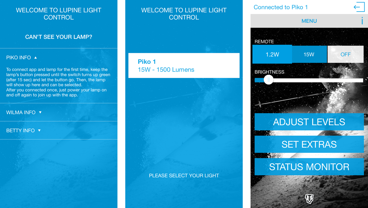 Lupine Smart Control Smartphone App Lupine Smart Control Smartphone App