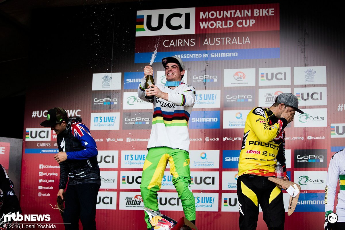 2016 holte Loïc Bruni in Cairns den ersten und bis dato einzigen Weltcup-Sieg seiner Karriere 2016 holte Loïc Bruni in Cairns den ersten und bis dato einzigen Weltcup-Sieg seiner Karriere