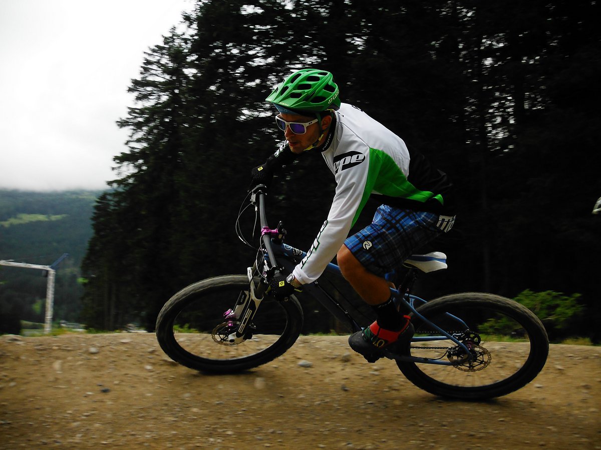 Pumptrack in Lenzerheide: Nicht der angedachte Einsatzbereich aber wirklich schnell. Pumptrack in Lenzerheide: Nicht der angedachte Einsatzbereich aber wirklich schnell.
