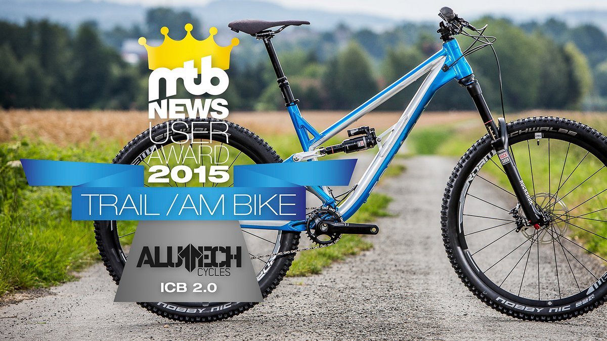 Mit hauchdünnem Vorsprung konnte sich das Community-Projekt Alutech ICB 2.0 den Titel als "Trail / AM-Bike des Jahres" 2015 sichern... Mit hauchdünnem Vorsprung konnte sich das Community-Projekt Alutech ICB 2.0 den Titel als "Trail / AM-Bike des Jahres" 2015 sichern...