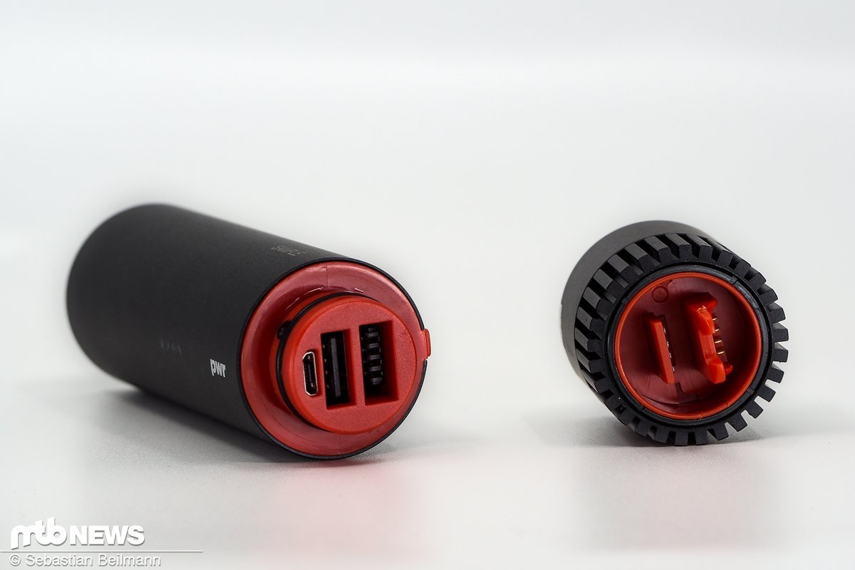 Bei der Knog PWR Rider sind Akku bzw. Leuchtkopf austauschbar Bei der Knog PWR Rider sind Akku bzw. Leuchtkopf austauschbar