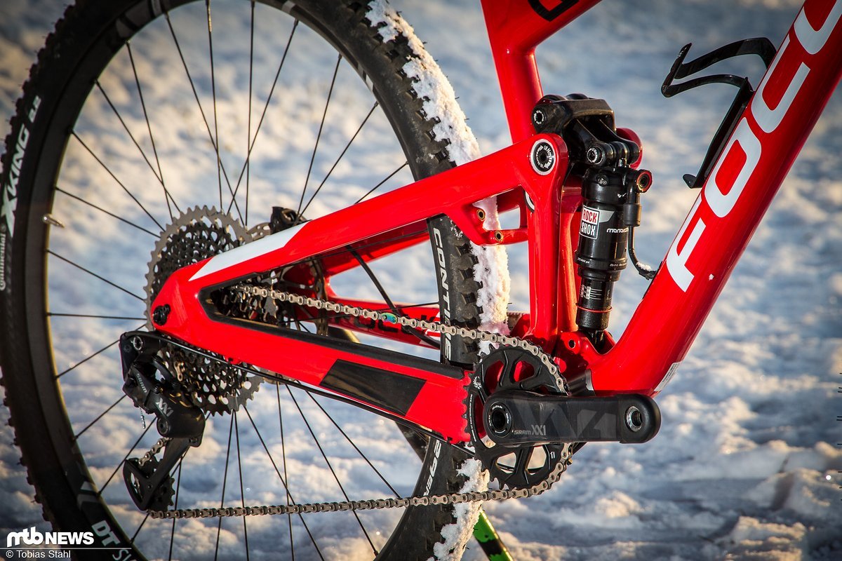 Als Antrieb kommt am Focus O1E eine komplette SRAM XX1 Eagle mit 12 Gängen zum Einsatz Als Antrieb kommt am Focus O1E eine komplette SRAM XX1 Eagle mit 12 Gängen zum Einsatz