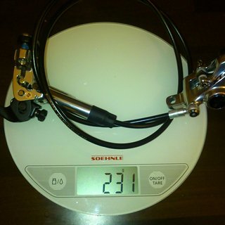 Gewicht Shimano Scheibenbremse XTR BR-M988 Trail VR, 1000mm