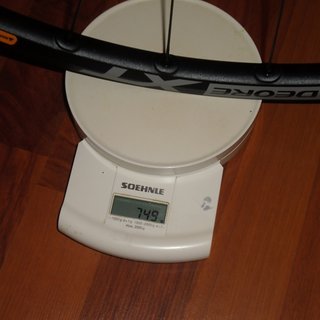 Gewicht Shimano Systemlaufräder XT WH-M 785 VR, 100mm/15