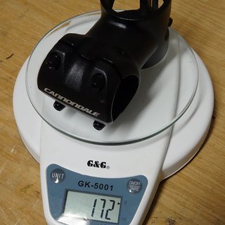 Gewicht Cannondale Vorbau C4 1,5", 60mm, 7°, 31,8mm