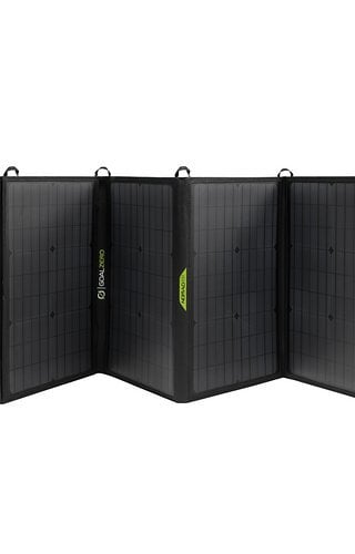 Das Goal Zero Nomad 100 Solarpanel, ein tragbares und faltbares 100-Watt-Panel