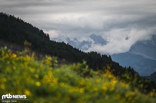 Auch wenn Ende des Tals regelmäßig große Wolken aufzogen, blieb es in Leogang komplett trocken.