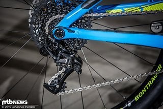 Am Slash 9.8 ist eine SRAM X1 montiert