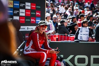 Deutlich besser lief es für Lina Frener, die nach einer starken Fahrt zwischendurch im Hot Seat Platz nehmen konnte