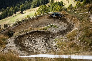 In den Bikepark-Sektionen war es ein schmaler Grad …