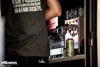 Es wäre kein MTB-Festival ohne Siebträger-Maschinen.