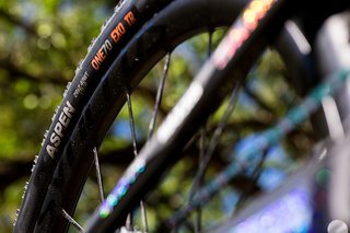 Nino rollt auf Syncros Silverton SL2 mit 30 mm Innenbreite und Maxxis Aspen in 170 TPI-Variante. Nino rollt auf Syncros Silverton SL2 mit 30 mm Innenbreite und Maxxis Aspen in 170 TPI-Variante.
