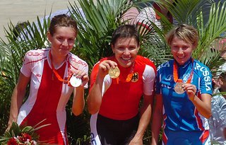 Das absolute Highlight in der Karriere von Sabine Spitz: Der Triumph bei den olympischen Spielen 2008 in Peking
