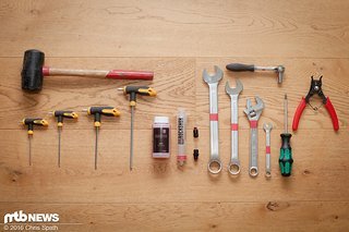 Gesamtübersicht des benötigten Werkzeugs