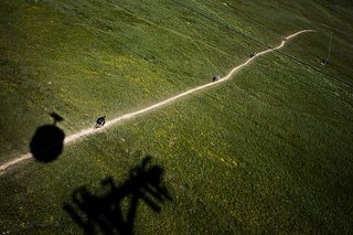 Vom Lift sieht man das langgezogene Flachstück