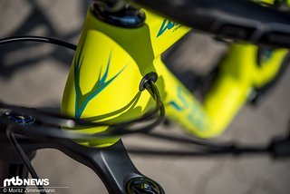 Das Whyte S-150C Works hat eine topmoderne Geometrie bestehend aus langem Reach, flachem Lenkwinkel und einem tiefen Tretlager Das Whyte S-150C Works hat eine topmoderne Geometrie bestehend aus langem Reach, flachem Lenkwinkel und einem tiefen Tretlager
