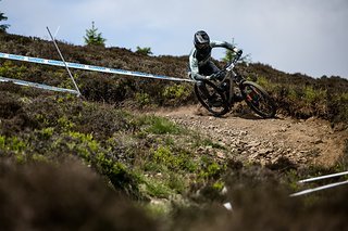 Torben kurz vor der Einfahrt in den dunklen Wald
