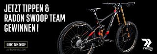 Beim großen MTB-News.de Downhill-Tippspiel 2017 powered by Radon gibt es ein Swoop 200 zu gewinnen