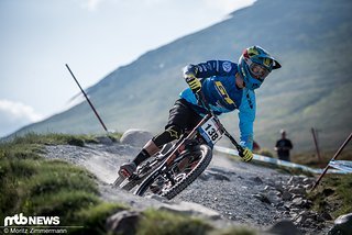 Ihm ist die wohl größte Überraschung des Tages gelungen: Martin Maes ist eigentlich in der Enduro World Series unterwegs, fährt aber in Fort William mit, um den neuen GT-Prototypen zu testen