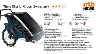 Thule Chariot Cross 2 Test Ergebnis - Steckbrief Fahrradanhänger