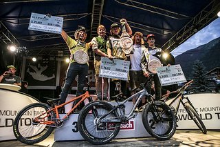 Antoine Bizet, Conny Schwabl (Obmann TVB Saalbach Hinterglemm), Brett Rheeder, Florian Wolf (Junior Chef Hotel Alpine Palace), Simon Pages Antoine Bizet, Conny Schwabl (Obmann TVB Saalbach Hinterglemm), Brett Rheeder, Florian Wolf (Junior Chef Hotel Alpine Palace), Simon Pages