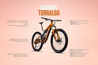 It's a match! Der spanische Enduro-Profi Gabriel Torralba   hat die Farbe des Hauptrahmens auf die Gabel abgestimmt