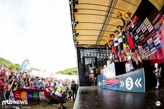 Das Podium der Elite Herren in Albstadt Das Podium der Elite Herren in Albstadt