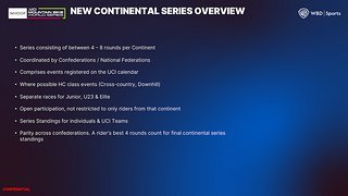 Kontinentale Rennserien sollen zukünftig das Fundament für die MTB World Series bilden. Kontinentale Rennserien sollen zukünftig das Fundament für die MTB World Series bilden.