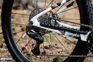 Als Shimano-gesponsorter Athlet vertraut Hatherly selbstverständlicherweise auf die neue Shimano XTR Di2-Gruppe.