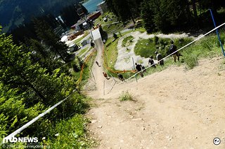 Ein letztes Mal wird es steil und schnell