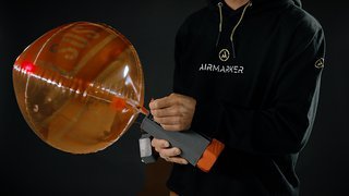 Der Airmarker in aufgeblasenem Zustand. Der Airmarker in aufgeblasenem Zustand.