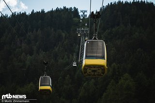 Mit der Gondel geht
