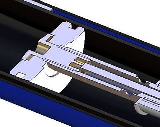 Die beiden Luftkammern sind über ein Autoventil miteinander verbunden, beim Aufschrauben der Gabelpumpe werden beide Kammern geöffnet Die beiden Luftkammern sind über ein Autoventil miteinander verbunden, beim Aufschrauben der Gabelpumpe werden beide Kammern geöffnet