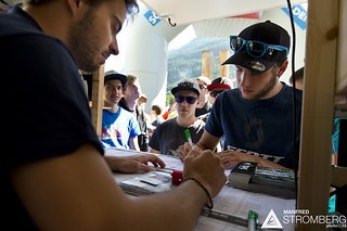 Registrierung zum zweiten Stopp der EES in Sölden.
