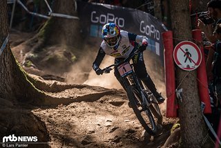 Myriam Nicole hatte viel zu verlieren und brachte einen sicheren Lauf ins Ziel, der für Platz 2 in Val di Sole reichte