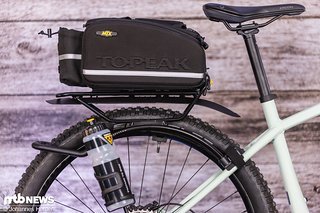 Der Tetrarack kann nun 22 kg aufnehmen – die hauseigenen MTX-Taschen lassen sich per Quick Track-Aufnahme befestigen.