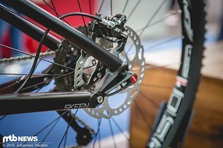 Am Skeen gibt es XT-Bremsen, aber ohne Ice-Tec Scheiben