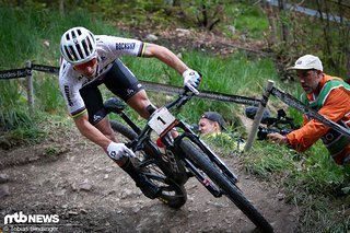 Weltmeister Nino Schurter zeigte sich angesichts der Stärke von Pidcock zufrieden mit dem zweiten Rang