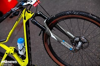 Brandl fährt den Spark-Rahmen bei einer Körpergröße von 1,86 Metern in Rahmengröße L