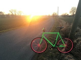 Besonders im Abendlicht packte das Rad die Leuchtkraft aus.