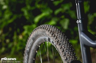 Schlüpfriger Hinterreifen: Der Rock Razor ist verdammt schnell, wird als Allround-Modell ab Herbst allerdings schwierig.