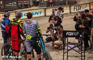 Fotografen bei der Arbeit - vorne die Sieger des Garbo DH