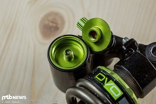 Hinter der DVO-Kappe versteckt sich das Ventil der Bladder