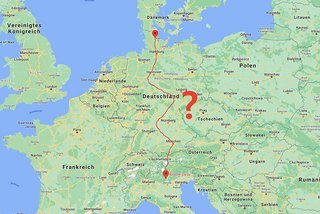 Start- und Zielpunkt stehen