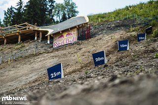 Dass nach einem Drop mehrere Weiten-Markierer aufgestellt werden, die bis 25 Meter gehen, und dass das gar nicht unrealistisch erscheint, ist eigentlich ziemlich absurd.